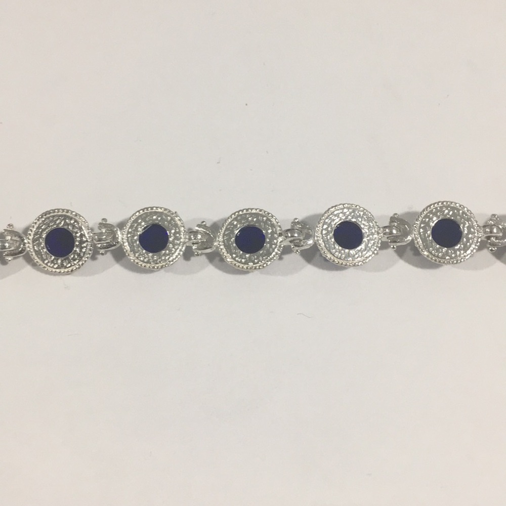 Silver 925 Greek Eye Hamsa  Bracelet - Picture 6 of 6